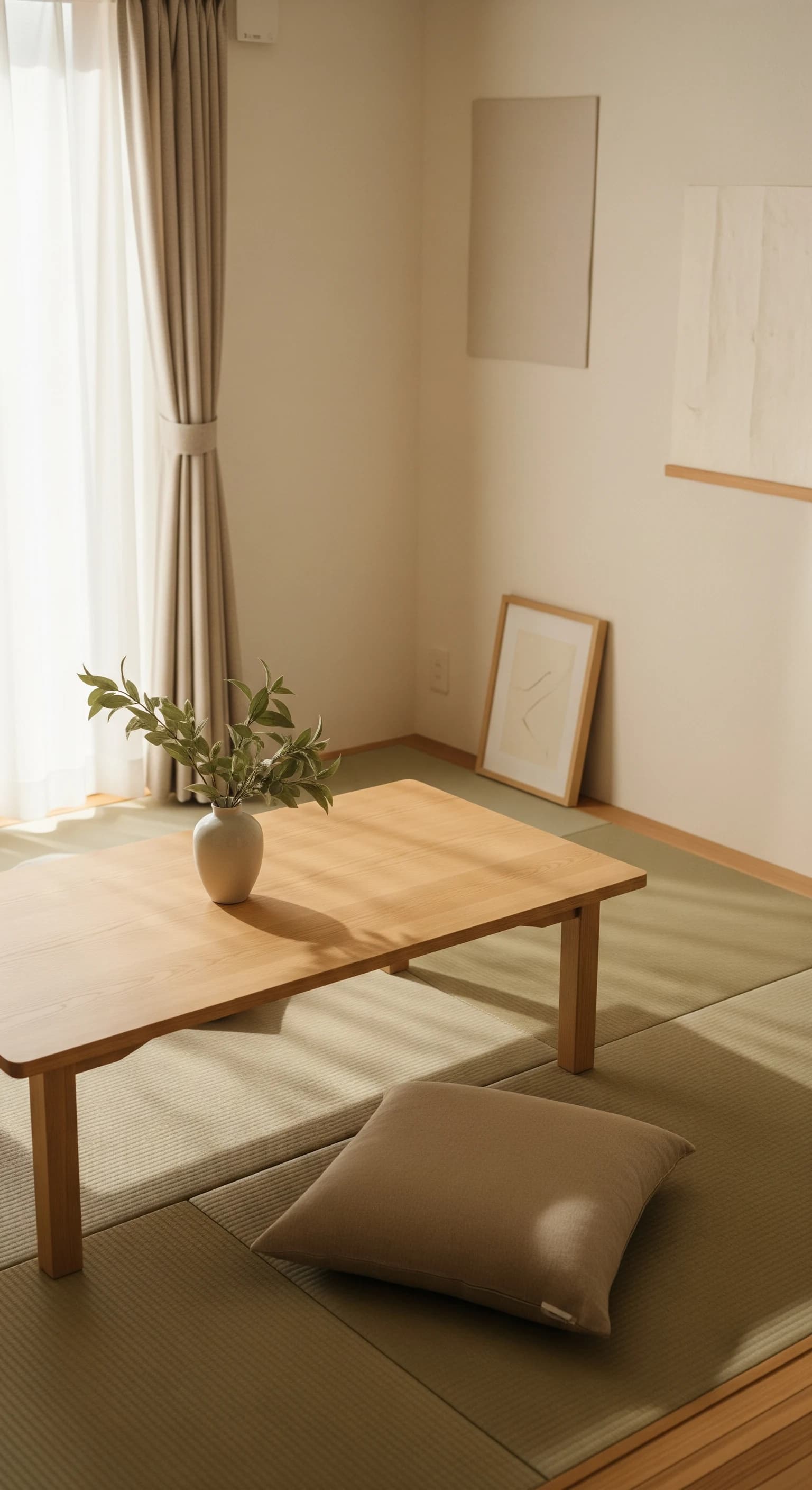 自然光が差し込む整理後の居室